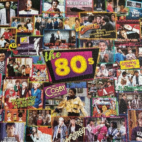 Jigsaw Puzzle 80s Nostalgia TV Time 1000 Pieces - Picture 4 of 11